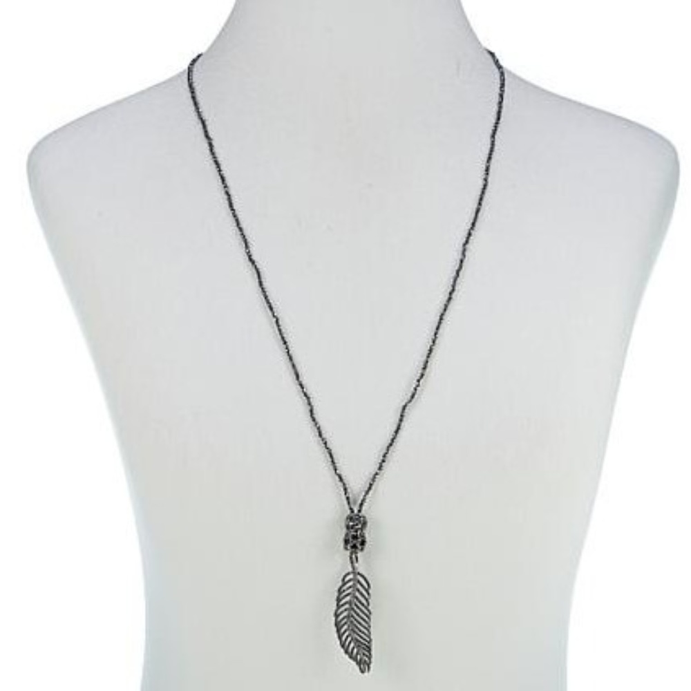 RARITIES, CAROL BRODIE  STERLING FEATHER NECKLACE